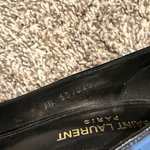 Saint Laurent Charlotte Black Patent Leather Heels - Picture 5 of 6